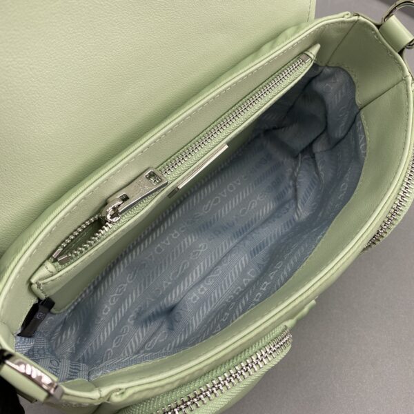 Prada Pocket Nylon And Brushed Bag Beige For Women, Women's Bags 9in/23cm 1BD295_789_F0F24_V_BFO