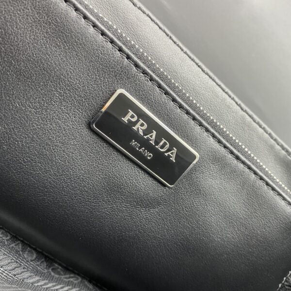 Prada Pocket Nylon And Brushed Bag Black For Women, Women's Bags 9in/23cm 1BD295_789_F0002_V_BFO