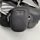 Prada Pocket Nylon And Brushed Bag Black For Women, Women's Bags 9in/23cm 1BD295_789_F0002_V_BFO