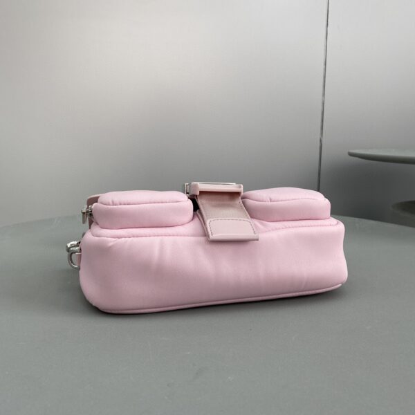 Prada Pocket Nylon And Brushed Bag White For Women, Women's Bags 9in/23cm 1BD295_789_F0009_V_BFO