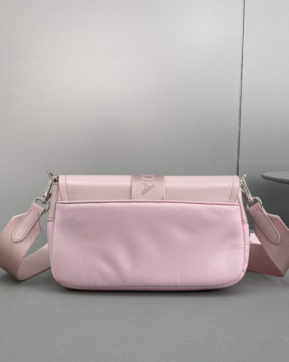 Prada Pocket Nylon And Brushed Bag White For Women, Women's Bags 9in/23cm 1BD295_789_F0009_V_BFO