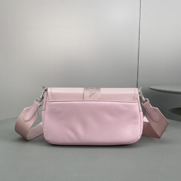 Prada Pocket Nylon And Brushed Bag White For Women, Women's Bags 9in/23cm 1BD295_789_F0009_V_BFO