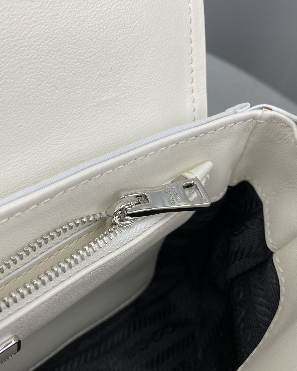 Prada Pocket Nylon And Brushed Bag White For Women, Women's Bags 9in/23cm 1BD295_789_F0009_V_BFO