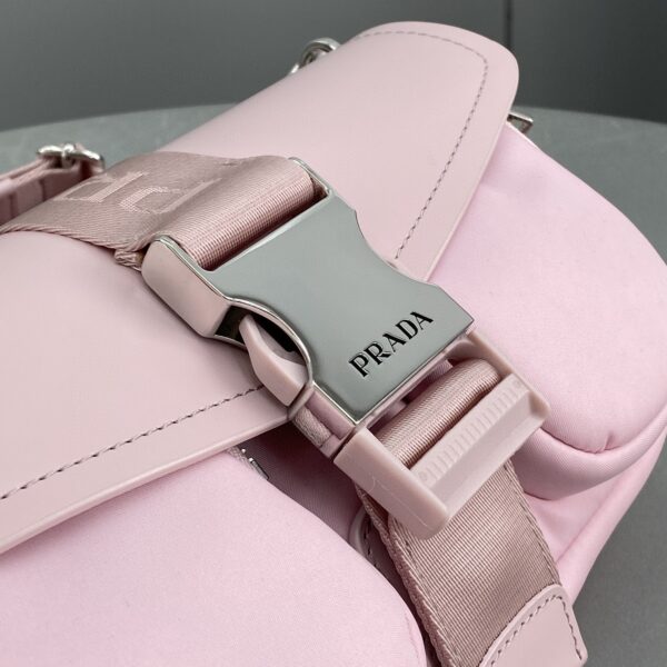 Prada Pocket Nylon And Brushed Bag White For Women, Women's Bags 9in/23cm 1BD295_789_F0009_V_BFO