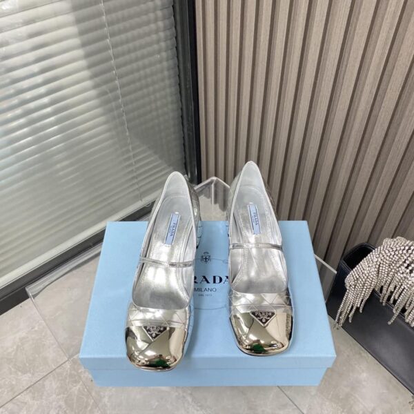 Prada Prada - Color Block With Rear Bridle Block Silver For Women PRD