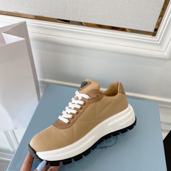 Prada Prax 01 Nylon Sneakers Brown For Women PRD 