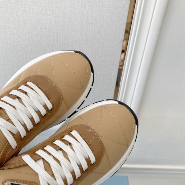 Prada Prax 01 Nylon Sneakers Brown For Women PRD 