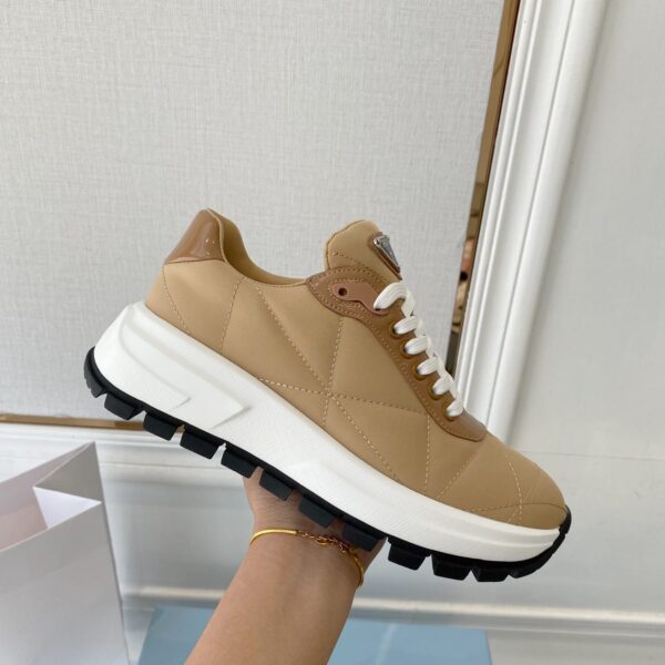 Prada Prax 01 Nylon Sneakers Brown For Women PRD 