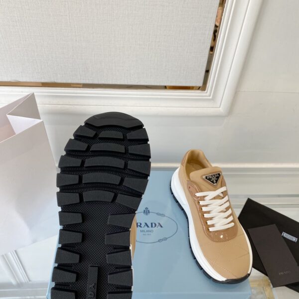 Prada Prax 01 Nylon Sneakers Brown For Women PRD 