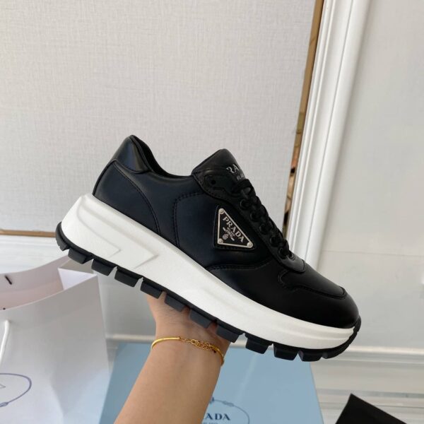 Prada Prax 01 Re-Nylon And Brushed Sneakers Black For Women 1.8in/45mm PRD 1E804M 3LKI F0632
