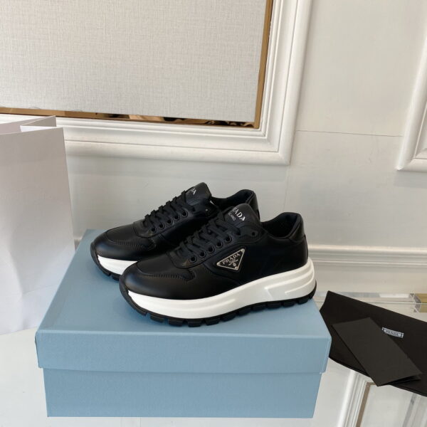 Prada Prax 01 Re-Nylon And Brushed Sneakers Black For Women 1.8in/45mm PRD 1E804M 3LKI F0632