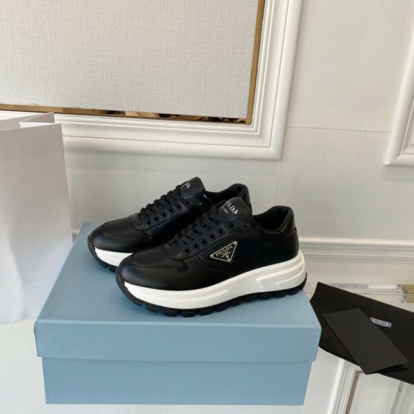Prada Prax 01 Re-Nylon And Brushed Sneakers Black For Women 1.8in/45mm PRD 1E804M 3LKI F0632