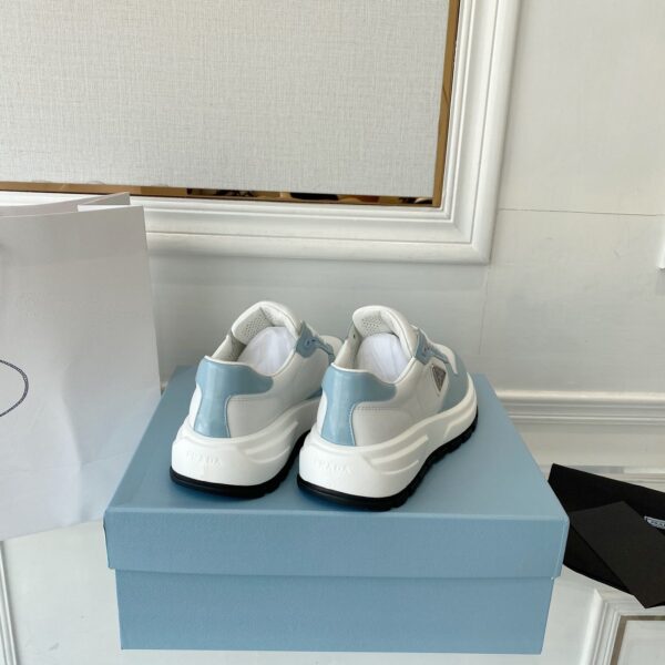 Prada Prax 01 Re-Nylon And Brushed Sneakers White And Blue For Women 1.8in/45mm PRD 