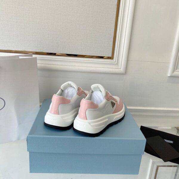Prada Prax 01 Re-Nylon And Brushed Sneakers White And Pink For Women 1.8in/45mm PRD 