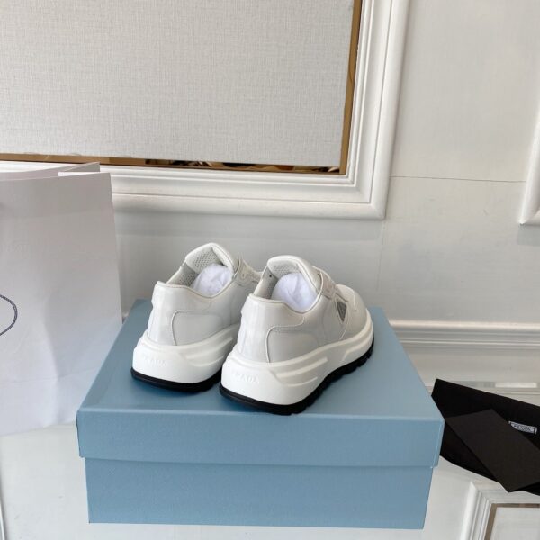 Prada Prax 01 Re-Nylon And Brushed Sneakers White For Women 1.8in/45mm PRD 2EE369_3LF5_F0009_F_G000