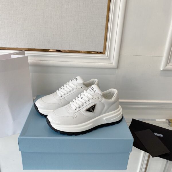 Prada Prax 01 Re-Nylon And Brushed Sneakers White For Women 1.8in/45mm PRD 2EE369_3LF5_F0009_F_G000