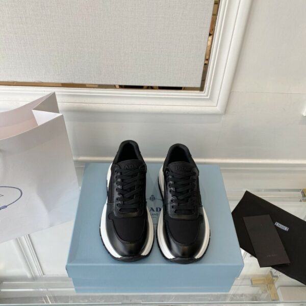 Prada Prax 01 Re-Nylon Gabardine Sneakers Black For Women 1.8in/45mm PRD 1E499M_1YFL_F0002_F_045