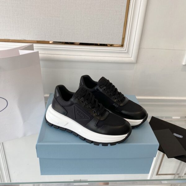 Prada Prax 01 Re-Nylon Gabardine Sneakers Black For Women 1.8in/45mm PRD 1E499M_1YFL_F0002_F_045