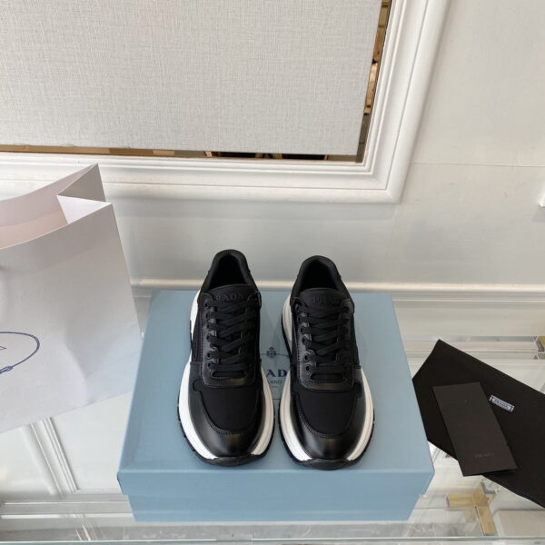 Prada Prax 01 Re-Nylon Gabardine Sneakers Black For Women 1.8in/45mm PRD 1E499M_1YFL_F0002_F_045