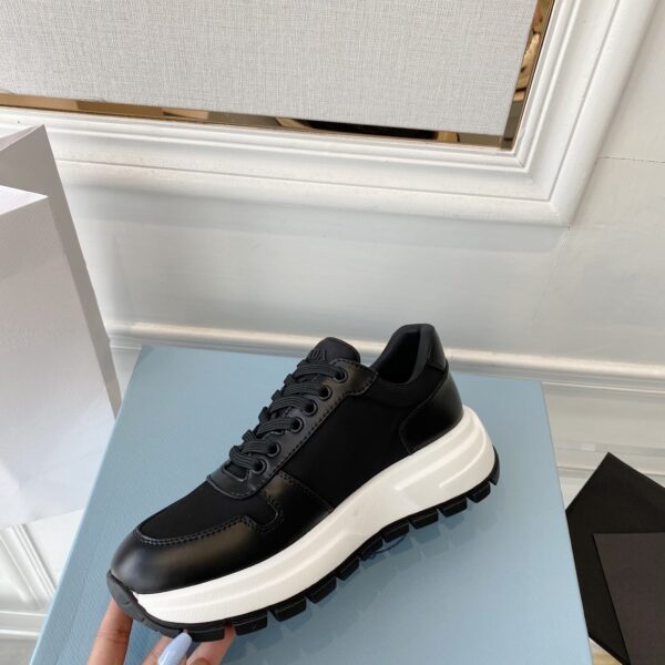 Prada Prax 01 Re-Nylon Gabardine Sneakers Black For Women 1.8in/45mm PRD 1E499M_1YFL_F0002_F_045