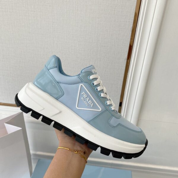 Prada Prax 01 Re-Nylon Gabardine Sneakers Blue For Women 1.8in/45mm PRD 