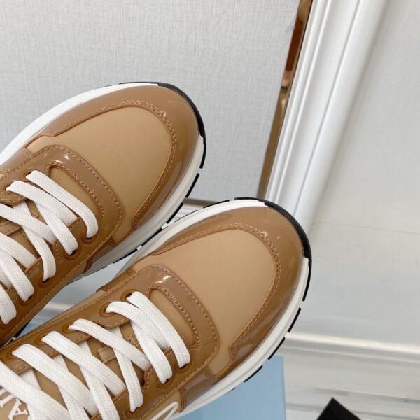 Prada Prax 01 Re-Nylon Gabardine Sneakers Brown For Women 1.8in/45mm PRD 
