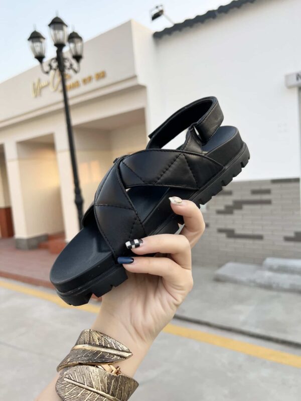 Prada Quilted Nappa Flatform Sandals Black For Women 1.4in/35mm PRD 1XZ749_038_F0002_F_035