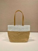 Prada Raffia Tote Bag Beige For Women 9.1in/23m