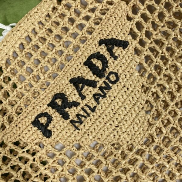 Prada Raffia Tote Bag Beige For Women, Women's Bags 14.9in/38cm