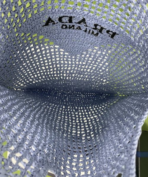 Prada Raffia Tote Bag Light Blue For Women, Women's Bags 20in/51cm 1BG424_2A2T_F0076_V_OOO