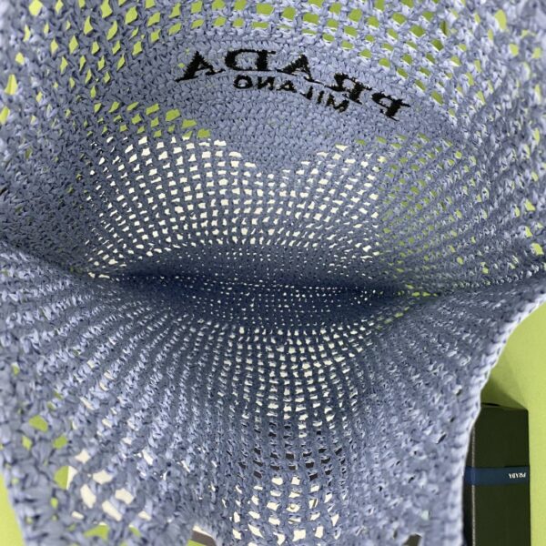 Prada Raffia Tote Bag Light Blue For Women, Women's Bags 20in/51cm 1BG424_2A2T_F0076_V_OOO