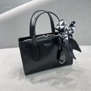 Prada Re-Edition 1995 Brushed Mini Handbag Black For Women, Women's Bags 8.6in/22cm