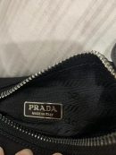 Prada Re-Edition 1995 Brushed Mini Handbag Black For Women, Women's Bags 8.6in/22cm