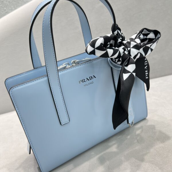 Prada Re-Edition 1995 Brushed Mini Handbag Blue For Women, Women's Bags 8.6in/22cm