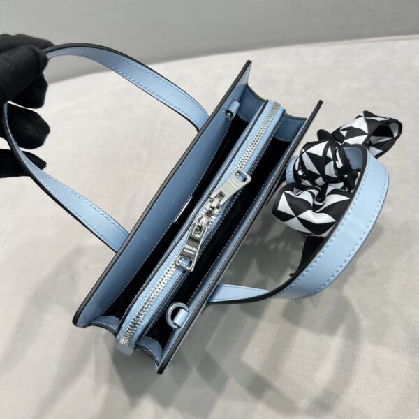 Prada Re-Edition 1995 Brushed Mini Handbag Blue For Women, Women's Bags 8.6in/22cm