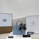 Prada Re-Edition 1995 Brushed Mini Handbag Blue For Women, Women's Bags 8.6in/22cm