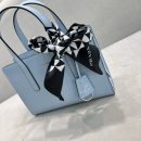 Prada Re-Edition 1995 Brushed Mini Handbag Blue For Women, Women's Bags 8.6in/22cm