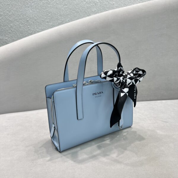 Prada Re-Edition 1995 Brushed Mini Handbag Blue For Women, Women's Bags 8.6in/22cm