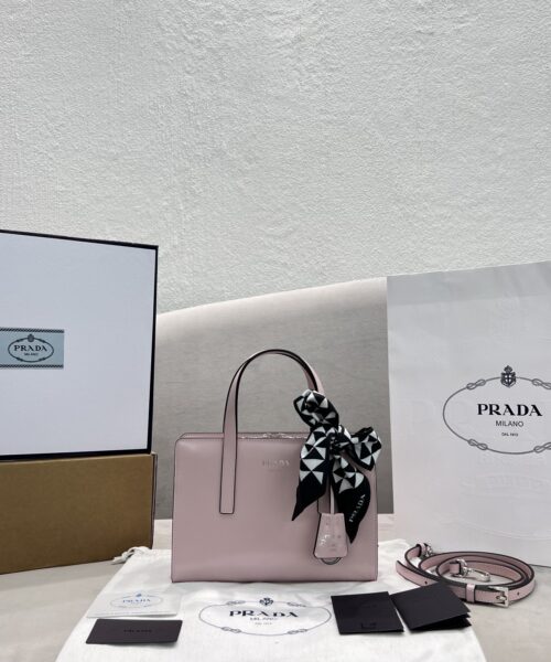 Prada Re-Edition 1995 Brushed Mini Handbag Pink For Women, Women's Bags 8.6in/22cm