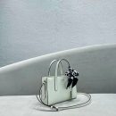 Prada Re-Edition 1995 Brushed Mini Handbag White For Women, Women's Bags 8.6in/22cm