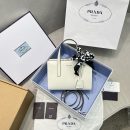 Prada Re-Edition 1995 Brushed Mini Handbag White For Women, Women's Bags 8.6in/22cm