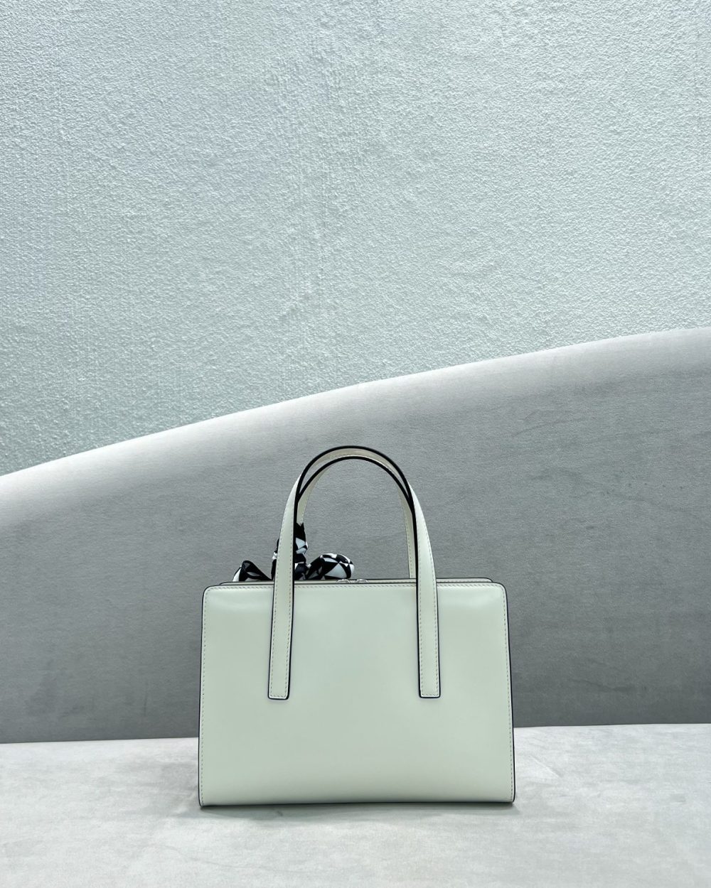 Prada Re-Edition 1995 Brushed Mini Handbag White For Women, Women's Bags 8.6in/22cm