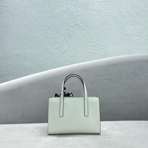 Prada Re-Edition 1995 Brushed Mini Handbag White For Women, Women's Bags 8.6in/22cm