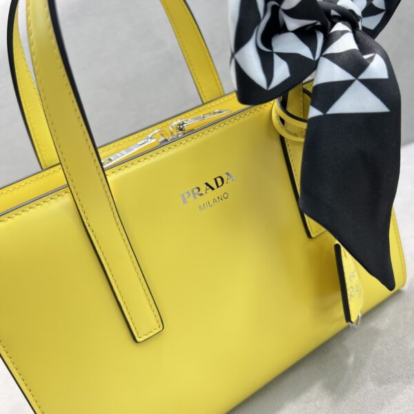 Prada Re-Edition 1995 Brushed Mini Handbag Yellow For Women, Women's Bags 8.6in/22cm