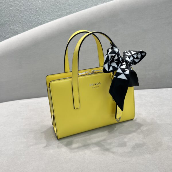 Prada Re-Edition 1995 Brushed Mini Handbag Yellow For Women, Women's Bags 8.6in/22cm