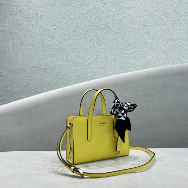 Prada Re-Edition 1995 Brushed Mini Handbag Yellow For Women, Women's Bags 8.6in/22cm