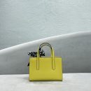 Prada Re-Edition 1995 Brushed Mini Handbag Yellow For Women, Women's Bags 8.6in/22cm