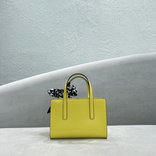 Prada Re-Edition 1995 Brushed Mini Handbag Yellow For Women, Women's Bags 8.6in/22cm