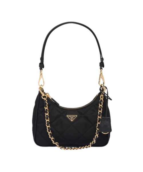 Prada Re-Edition 1995 Chaîne Re-Nylon Mini-Bag Black For Women 1BC204_2AOS_F0002_V_QOO- 22 Cm/ 8.6 Inches