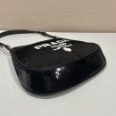 Prada Re-Edition 2000 Sequined Re-Nylon Mini-Bag Black For Women, Women's Bags 8.6in/22cm 1NE515_2D0Y_F0967